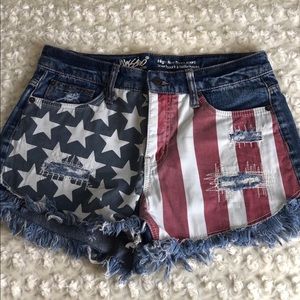 Mossimo High Rise American Flag Shorts